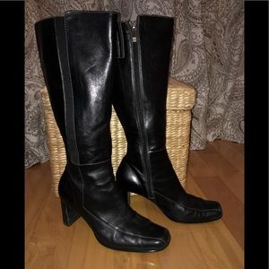Anne Klein Black Leather Boots